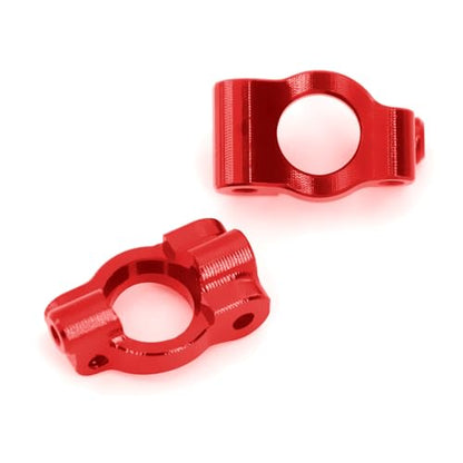 OGRC Aluminum Alloy Steering Knuckles, Caster Blocks C Hubs and Rear Hubs for 1/24 Losi Micro-B Buggy Upgrade Parts (Red) - color: Red