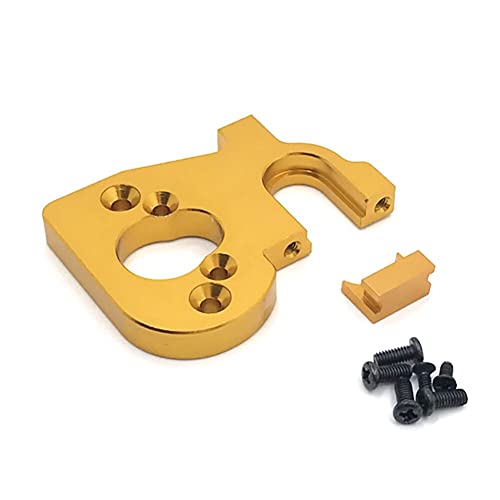 RC 1 Piece RC Car Metal Motor Seat Mount Spare Assembly Accessory For 144001 124018 124019 1/14 RC Buggy 4WD Car - (Color: Golden) - color: Golden