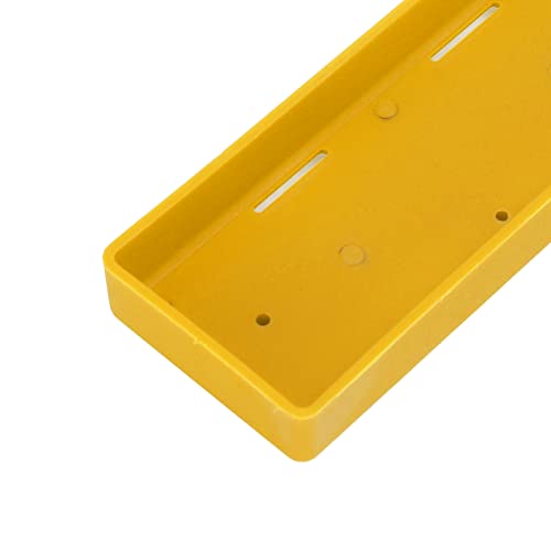 RC Plastic Battery Box, Plastic Battery Tray Case with Nylon Cable Ties, 49x145x8mm Internal Size, Lightweight Chassis Mount for SCX10 D90 90046 RC Vehicles (Yellow)