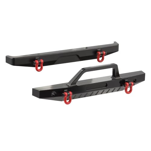 RC Bumper For TRX4M K10 1/18 Aluminum Front Rear Bumper With Tow Trailer Hook RC Crawler Car Upgrade Parts Accessories(1 set) - color: 1 set
