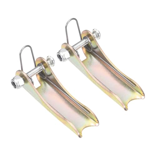 uxcell 1T Hook Safety Latch Kit, 2 Pack Thickened Metal Clevis Slip Hook Replacement Latch for Towing Receiver Hitch Truck Trailer, Color Steel (1.6 Inch / 40mm Length, 0.8mm Thinkness) - size: 1T, 1.6" / 40mm