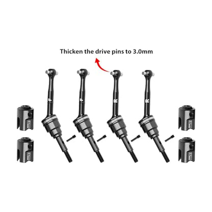 4140 Carbon Steel Front & Rear Driveshafts and Drive Cups for Traxxas Mini Slash 4X4 / Mini Rally VXL Ford RS200 Upgrades