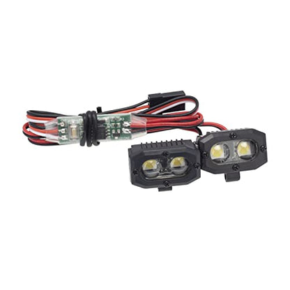 DKKY RC Car Lights LED Spotlights 1/10 Scale RC Crawler Accessories for Axial SCX10 90046 Traxxas TRX4 TRX6 Wraith RR10 MST Redcat Gen8 (2 Dual Lights w/Controller) - style: 2 Dual Lights w/Controller