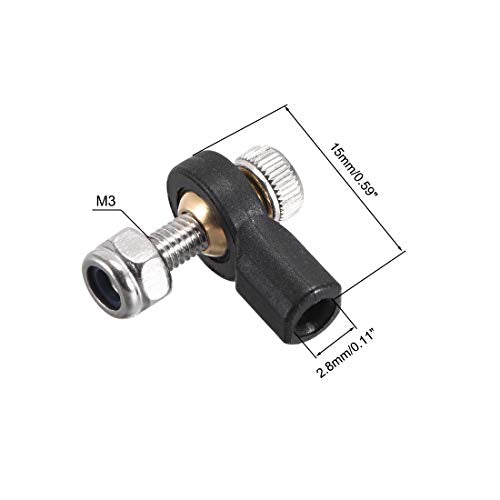 uxcell 5 PCS M3 3.0xL15mm Lever Steering Linkage Tie Rod End Ball Head End for RC Helicopter