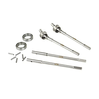 LCX Racing 1/10th RC Crawler Car Stainless Steel Front Portal Axle Internal CVD Drive Shaft Rear Portal Axle Drive Shaft for Axial SCX10 II AR44 Axle Portal Axles, Upgrades Parts Accessories
