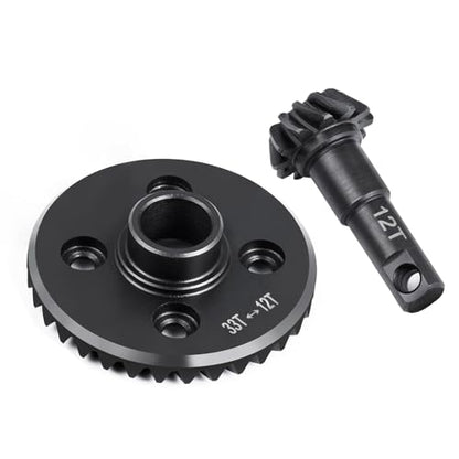 LSG TRX4 Diff Gears 12T 33T Bevel Overdrive Gear for 1/10 RC Crawler TRX6 | Underdrive Differential Gears Ring Pinion Set RC Car Upgrade Parts, 10T-35T, 11T-34T, 12T-33T