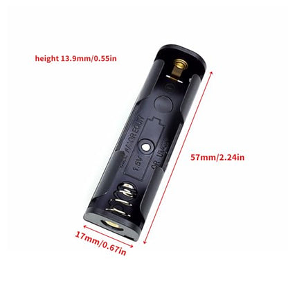 1-Slot AA Battery Holder (1AA Wide PC pin) | Single AA battery holder with wide PCB solder tabs for secure circuit board mounting - size: 1AA wide PC pin