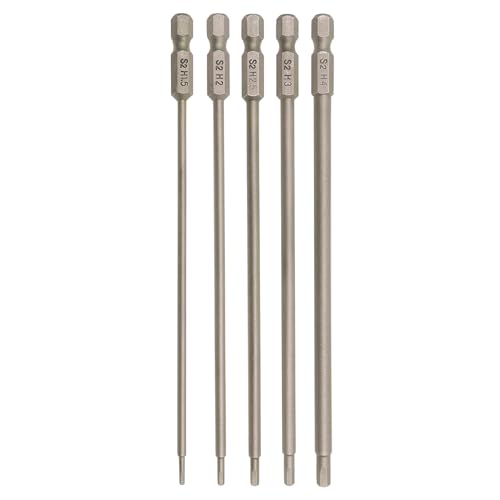 RC Hex Bit 1.5mm 2.0mm 2.5mm 3.0mm 4mm for Electric Screwgun/Power Drill | 6 Inch Power Bits,Hex Head Allen Wrench Drill Bit Set,Professional Grade ¼ Inch Hex Shank for Screwdrivers,High Quality Steel - size: 5 PCS