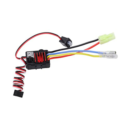 RC 25A Brushed ESC, Waterproof Integrated Design with Multiple Protection Functions and Durable Material, for 1/18 1/24 RC Car Electric RVs Truck Climbing Car Tank