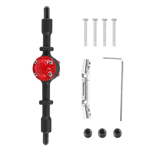 RC Vehicle Axles Compatible with WPL D12 B14 B24 B16 B36 C14 C24 C34 C44 RC Car Axles Set1 Set Metal Rear Bridge Axle with Steel Gear RC Car Upgrade Parts
