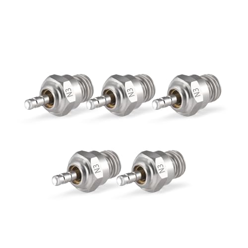 N3 Hot Spark Glow Plug for RC Nitro Engines Car Truck Buggy Pack of 5, Spark Plugs for Traxas T-maxx Kyosho HSP1 HPI Redcat, Powerful 70117 Nitro Engine Parts Replace OS 8 - style: N3