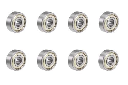 8-Pack 628-ZZ Double Rubber Sealed deep Groove Ball Bearings, 8MMx24MMx8MM, pre-Lubricated, Stable Performance, and Cost-Effective Ball Bearings - size: 628ZZ
