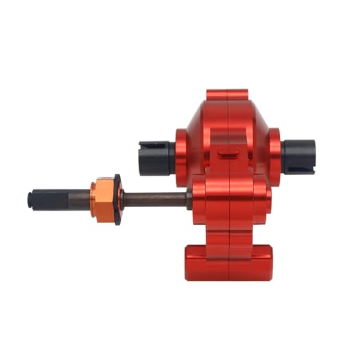 CNC Metal Differential Diff.Gear Box Case Assembly Kit (Red) | for 1/5 Hpi Rofun Baha Km Rovan Baja 5B 5T 5Sc Truck Rc Car Parts - color: Red