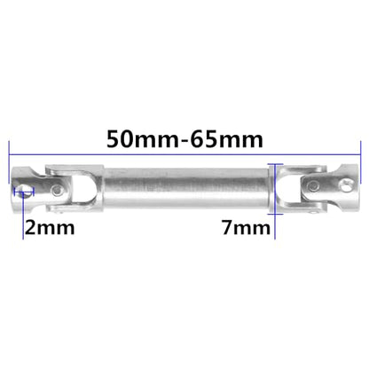 2Pcs Vgoohobby 2mm 3mm 4mm Metal RC Drive Shaft CVD Driveshaft Compatible with WLtoys Axial MN Model WPL Tamiya 1/24 1/18 1/16 1/14 1/12 RC Military Crawler Car Tractor Truck (50-65mm 4-4) - color: 50-65mm 4-4