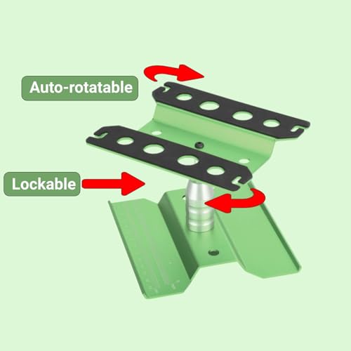 RC Car Repair Stand, Rotation Assembly Platform Work Station with Adjustable Height and 360 Degree Rotation Design for 1/8 1/10 RC Model Car(Green)
