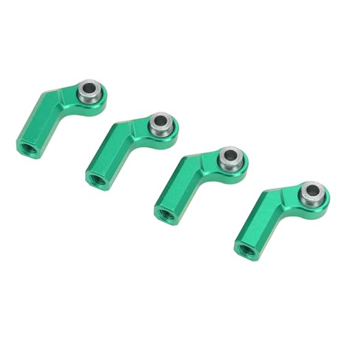 7.0mm Ball, Alloy RC Link Rod End with M4 Linkage Rod End, CW 7mm Ball Joint Set for 1/10 Model Car, Replacement Part for Model Car (Green)