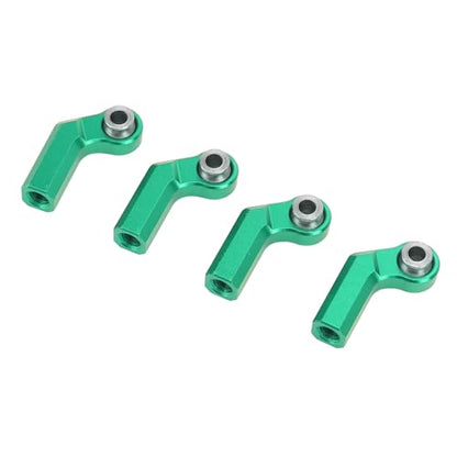 7.0mm Ball, Alloy RC Link Rod End with M4 Linkage Rod End, CW 7mm Ball Joint Set for 1/10 Model Car, Replacement Part for Model Car (Green)