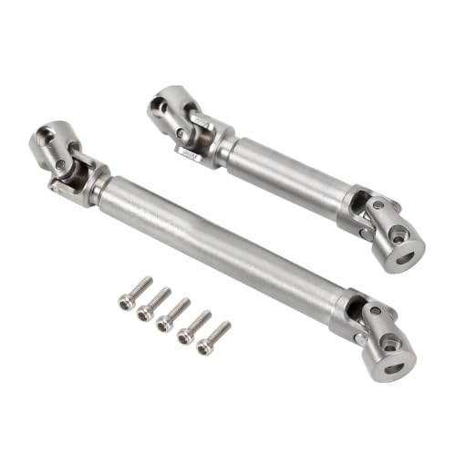 SCX24 Driveshaft Set, 20g Stainless Steel, 2-Pack | Front and rear center drive shafts, compatible with SCX24 Gladiator and Dodge Power Wagon RC crawler