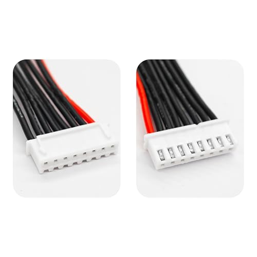 10PCS JST-XH 7S Balance Extension Cable, 3.9" 22AWG Silicone Lead Wire for LiPo Battery Charger, RC Balance Plug Connector Adapter - size: 7S