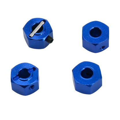 Aluminum 12mm Wheel Hubs with Pins Set for 1/16 Mini-Maxx RC Upgrade,Replace 3654