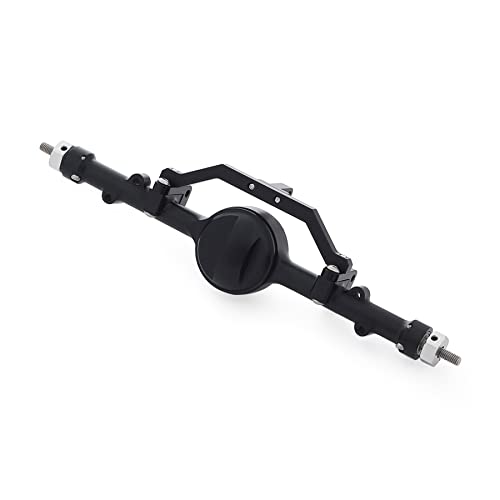 AMK CNC Aluminum Alloy Complete Rear Axle for 1/10 RC Crawler RC4WD Ge-Lande II TF2 D110 Yo-ta II Axles (Black) - color: Rear Axle