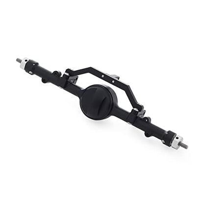 AMK CNC Aluminum Alloy Complete Rear Axle for 1/10 RC Crawler RC4WD Ge-Lande II TF2 D110 Yo-ta II Axles (Black) - color: Rear Axle