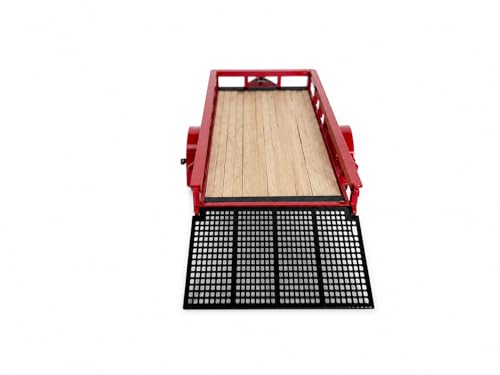 AM Scale 1/24-1/18 Utility Trailer, Compatible with axial SCX24, Traxxas TRX4M, Kyosho mini-z 4x4 (Red) - color: Red