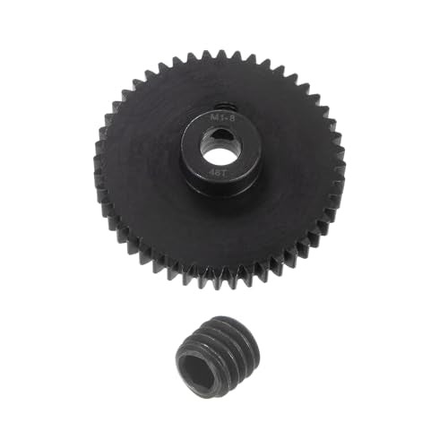 uxcell Mod 1 48T Pinion Gear 8mm Bore Hardened Steel Motor Rack Spur Gear for RC Car Truck Gear Drive