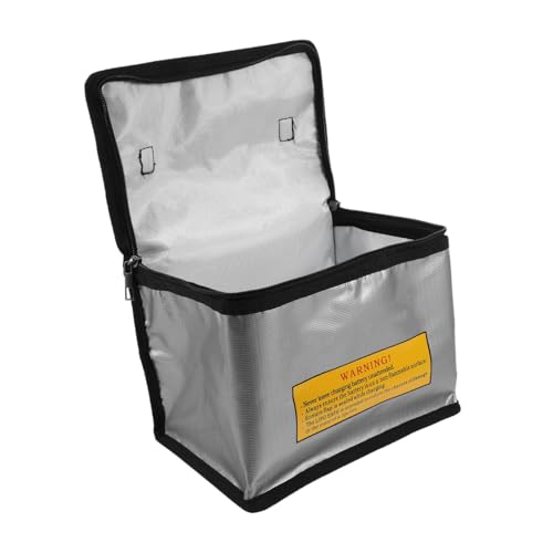 UKCOCO Fireproof Explosionproof Lithium Battery Bag for Drones and RC Cars Large Capacity Organizer Safety Strap and Insulated Design