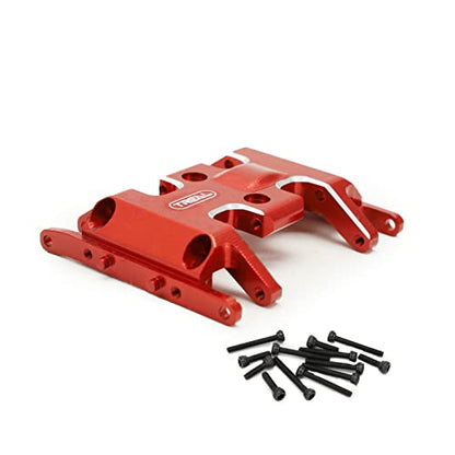 Treal Axial SCX24 Skid Plate Aluminum 7075 CNC Machined for 1/24 SCX24 Deadbolt C10 Betty Jeep (Red) - color: Red
