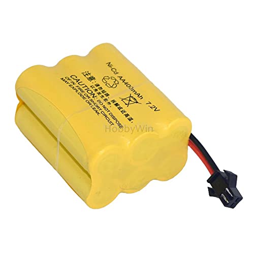 7.2V 400mAh NiCD Battery SM-2P Rev Male Plug for RC Model Buggy Car Truck Racing Speed Boat