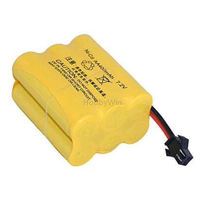 7.2V 400mAh NiCD Battery SM-2P Rev Male Plug for RC Model Buggy Car Truck Racing Speed Boat
