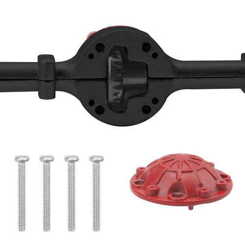 Metal Front & Rear Portal Axle Set Upgrades Parts Compatible with WPL C14 C24 C34 C44 B14 B24 1/16 RC Car (Black) - color: Black
