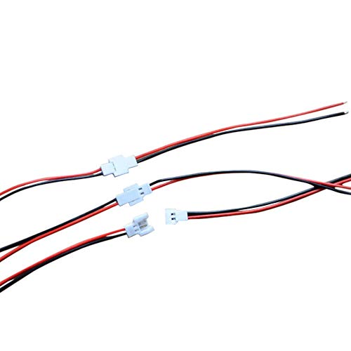 10 Pairs 2.0mm Spade 2P Cable Lead Plug Connector Male and Female for 1S Lipo Battery Charging Drone Syma X5C X5SW SNAPTAIN S5C - style: 10pairs 1s