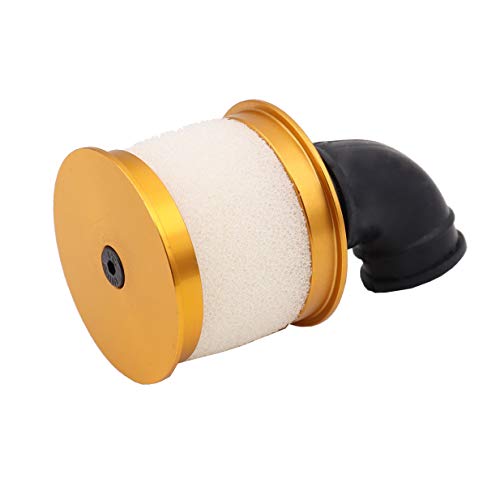 TreehobbyRC Air Filter Aluminum Capped w/Element Sponge 04104 Nitro Engine Parts Compatible with RC 1/10 HSP traxxas Himoto Redcat Nitro Truck Buggy (Gold)