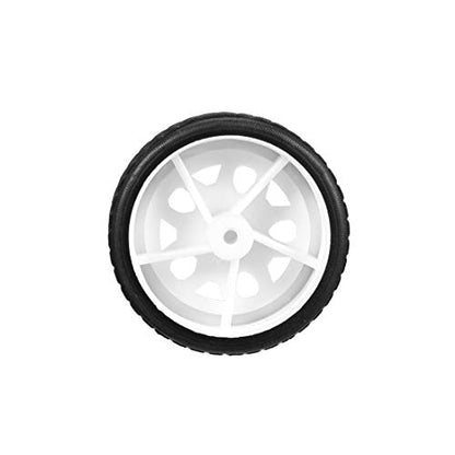 uxcell 30mm Rubber RC Wheel Tires DIY Model Robots 4pcs, White and Black