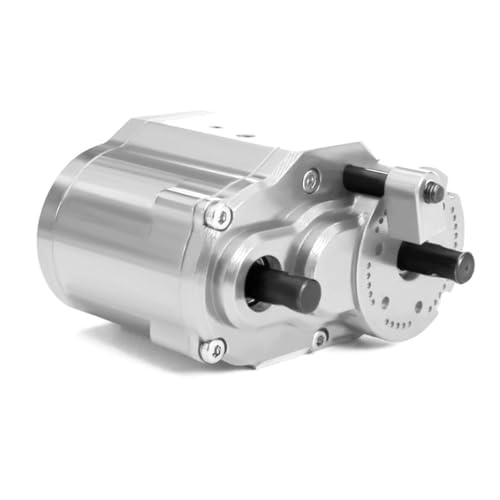 Yiju Transfer Case Gearbox RC Transmission Box Aluminum Alloy Construction Professional Double Speed RC Crawler Gear Set Suitable for Rock Crawling, Silver - color: Silver