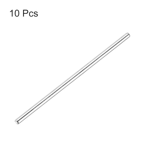 MECCANIXITY 10pcs 2mmx55mm Toys Shaft Round Rod Axles Drive Shaft for DIY RC Car Truck Boat Helicopter Model Part, Silver - size: 2mmx55mm