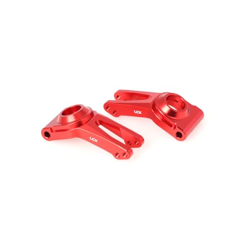 LCX Racing 1/10 RC Crawler Car Rear Hub Set Carriers for RC Truck Arrma Fury Mega, Upgrades Parts Accessories (Red) - color: Red