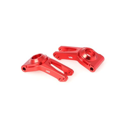 LCX Racing 1/10 RC Crawler Car Rear Hub Set Carriers for RC Truck Arrma Fury Mega, Upgrades Parts Accessories (Red) - color: Red