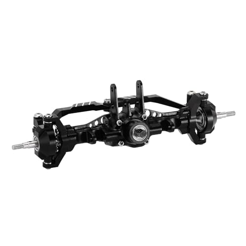 INJORA Front Axle - +4mm Extended CNC Aluminum Axle for TRX4M Upgrade 1/18 RC Crawler Car - size: Front