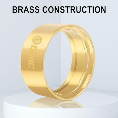OGRC 1.9 Brass Inner Beadlock Clamp Ring 1/10 Wheel Weights for SCX10 TRX4 | 105g/PC, 420g Total Weights, Fits 1.9 Wheel Rim, for Axial Redcat RC4WD Wltoys RC Crawler - color: Gold