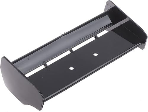 1/10 RC Plastic Rear Spoiler Compatible with 1:10 Scale RC Off-Road Short Course Truck Buggy Racing Rear Wing Tail (Black) - color: Black