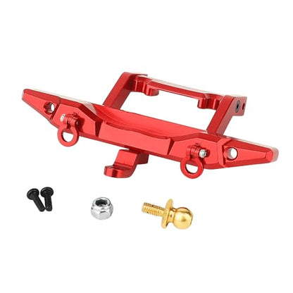 Front & Rear Bumper Aluminum for Traxxas 1/18 TRX4M TRX-4M Defender RC Crawler Car Upgrade Parts (red) - color: Red