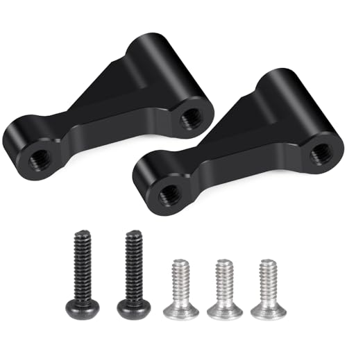 RC Front Chassis Brace Front Bulkhead Support Aluminum Front Brace Set 2Pc Set Black for Losi 1/16 Mini-B 1/18 Mini-T 2.0 RC Crawler Car Buggy Upgrades Parts Accessories