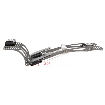 MEUS RACING Titanium LCG Chassis MD24 Chassis for Axial SCX24 1/24 RC Crawler Upgrades (MD24 Chassis) - color: Md24 Chassis