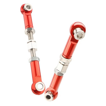 Aluminum Suspension Arms & Steering Knuckle Kit & Shock Tower & Linkage Assembly Parts Compatibe with Hyper Go H16BM H16DR H16PL H16E & 16207 16208 16209 1/16 RC Upgrade Part(Red)