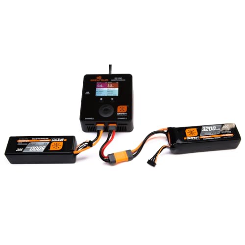 Spektrum Smart RC LiPo Battery Pack: 3200mAh 3S 11.1V 30C with IC3 Connector (EC3 Compatible), SPMX32003S30 , Black