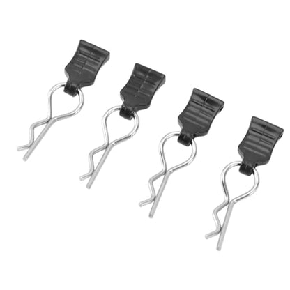 4pcs RC Body Clips Durable R Pin Clips with Pull Tabs for 124008 124010 RC Cars Plastic Iron