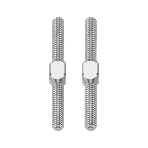 RCHUBAM 2PCS RC Turnbuckles Camber M3 Link Rod for 1/10 TRX-4 Slash 4X4 | 1 Pairs 14mm-50mm Suspension Rod,Alloy Steering Linkage Tie Rods - style: 28mm
